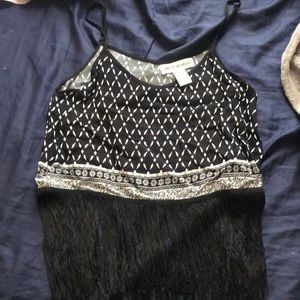 H&M Coachella tank top with fringe detail